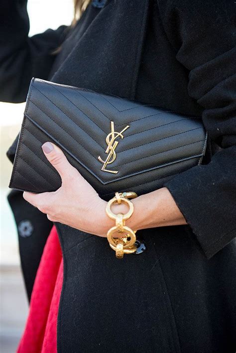 ysl black clutch bag